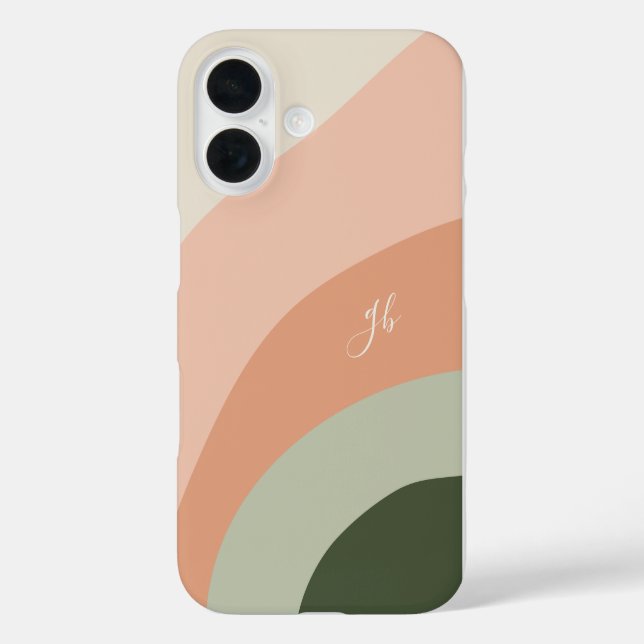 Desert & Forest Boho Colour Flow Monogram Case-Mate iPhone Case (Back)