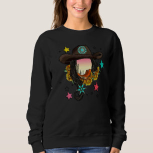 Desert Girl Sunflower Desert Darlin Cactus Western Sweatshirt