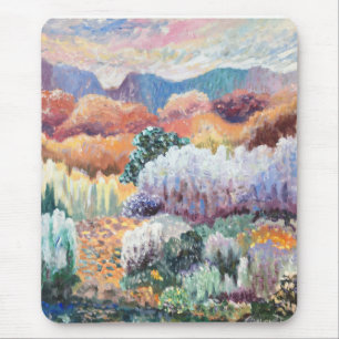 Desert Glory- Cool & Colourful Landscape Painting  Mouse Pad