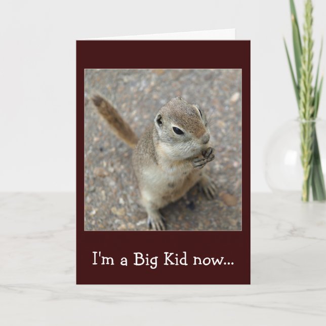 Desert Ground Squirrel Animal Birthday Greetings Card (Front)