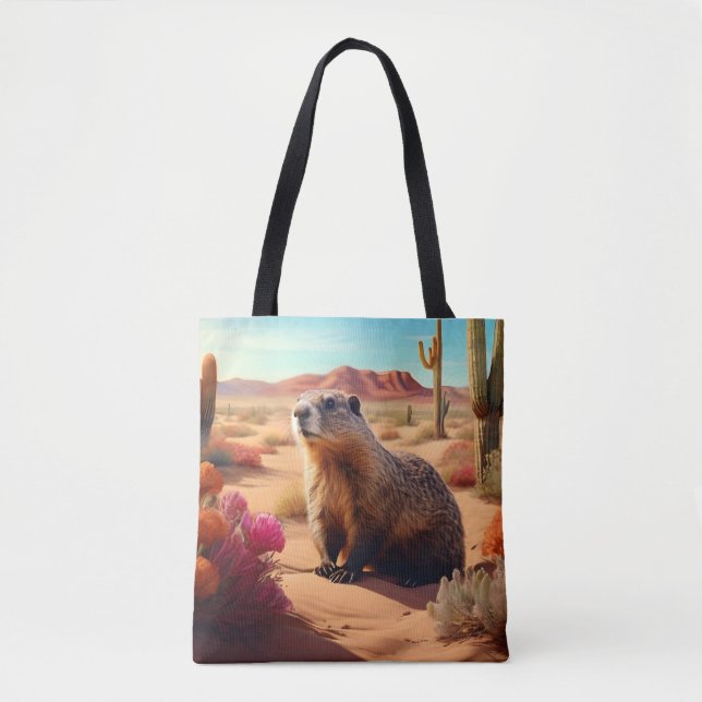 Desert Groundhog Tote Bag (Front)