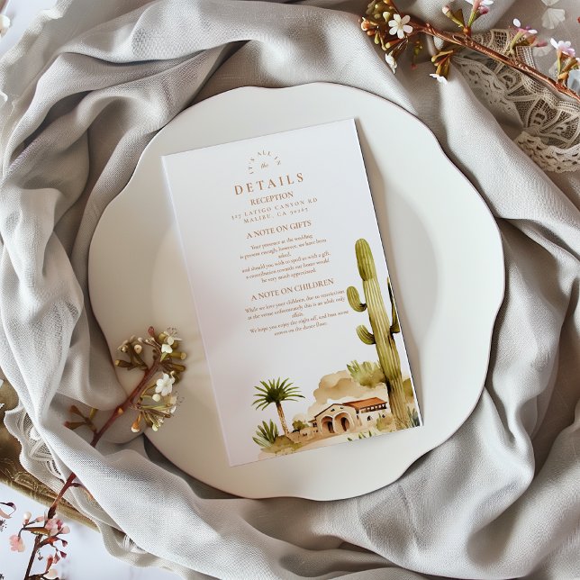 Desert Hacienda Wedding Style Enclosure Card (Creator Uploaded)