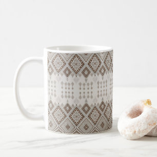 Desert Harmony Brown Moroccan Geometric Tribal Coffee Mug