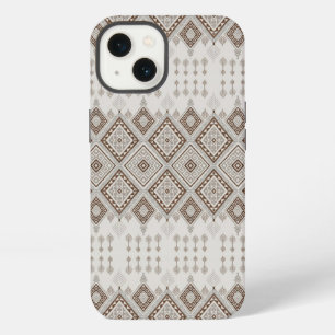 Desert Harmony Brown Moroccan Geometric Tribal iPhone 13 Case