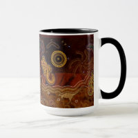 "Desert Heat"" Australian Aboriginal Style Mug