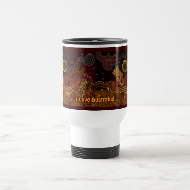 "Desert Heat"" Australian Aboriginal Style Mug (Center)