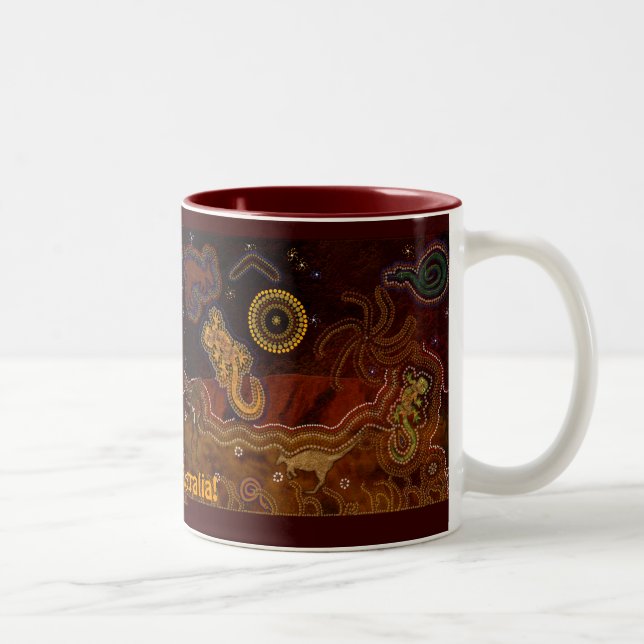 "Desert Heat"" Australian Aboriginal Style Mug (Right)