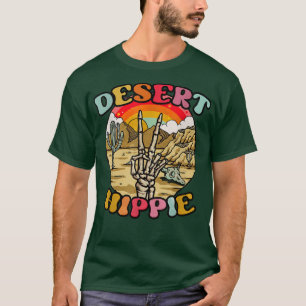 Desert Hippie Skeleton Rainbow Desert Summer Vinta T-Shirt