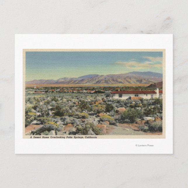 Desert Home Overlooking the City Postcard (Front)