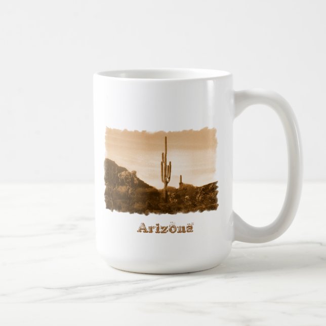 desert in sepia, Arizona Coffee Mug (Right)