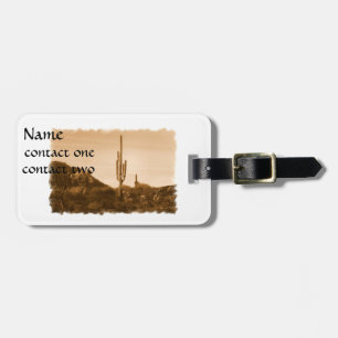 Desert in Sepia Luggage Tag