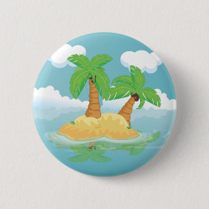Desert Island 6 Cm Round Badge