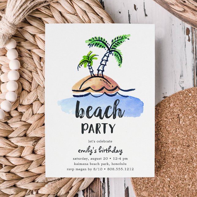 Desert Island | Summer Beach Party Invitation (Creator Uploaded)