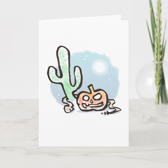 Desert Jack-O-Lantern Card {Halloween} (Front)