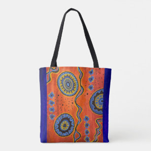 Desert Jewel tones abstract hand painted mood Tote Bag