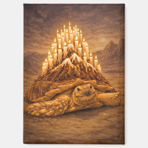 Desert king tortoise birthday cake mountain magnet