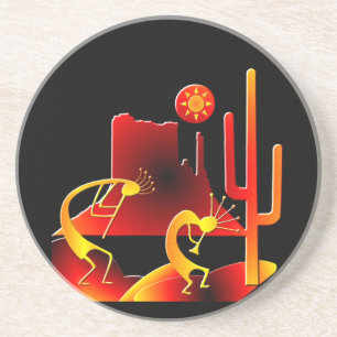 Desert Kokopelli Coaster