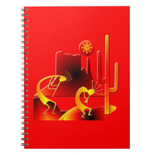 Desert Kokopelli Spiral Notebook