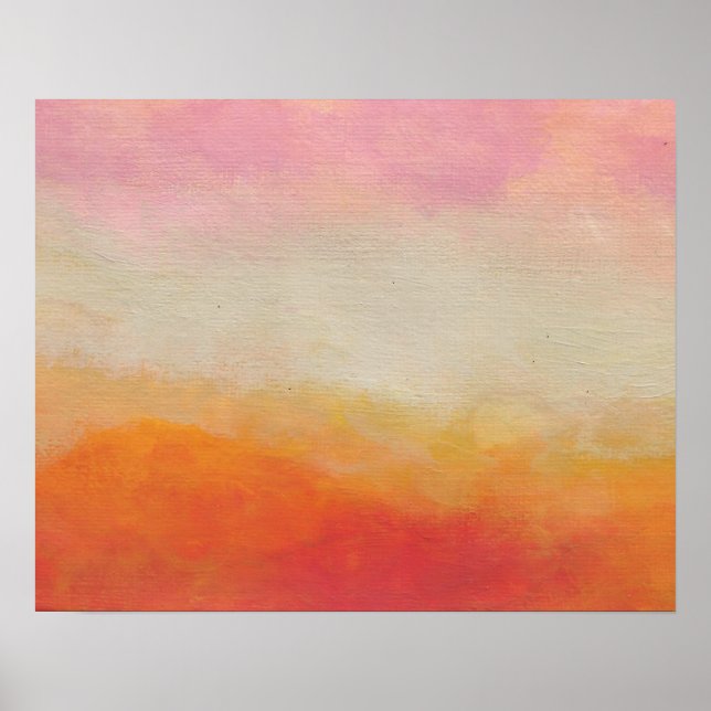 Desert Lands Abstract Landscape Painting Poster (Front)