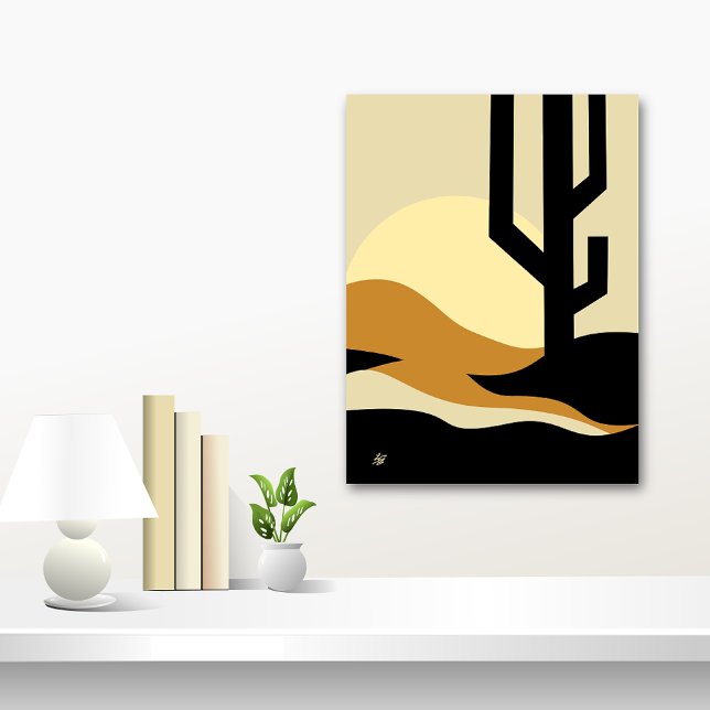 Desert landscape Abstract Poster (Desert Landscape Abstract)