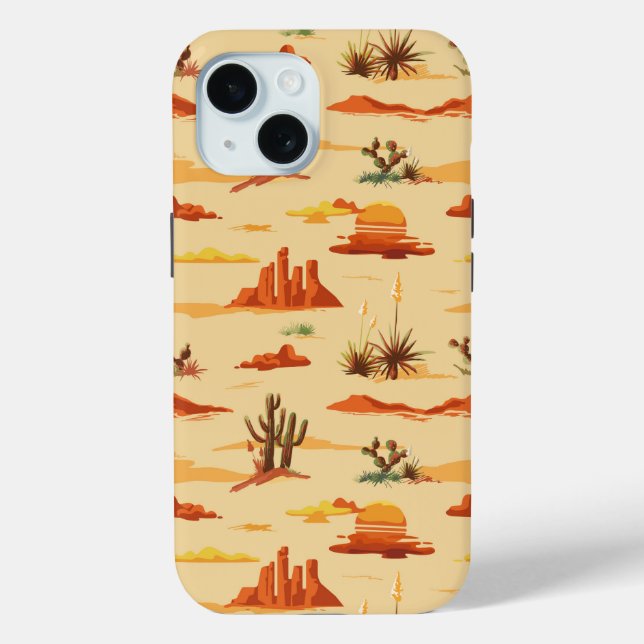 Desert Landscape Arizona Pattern Case-Mate iPhone Case (Back)