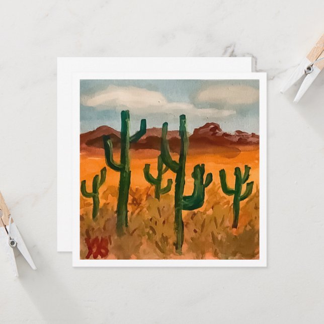 Desert Landscape Card (Front/Back In Situ)