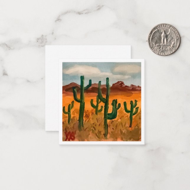 Desert Landscape Card (Front/Back In Situ)