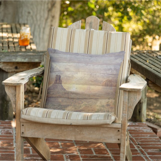 Desert Landscape Monument Valley And Cloudy Sky Cushion (Chair)