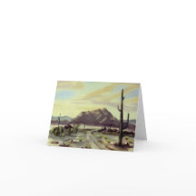 Desert Landscape Painting Note Card