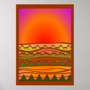 Desert landscape Poster