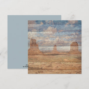 Desert Landscape Sandstone Buttes And Heavenly Sky Card