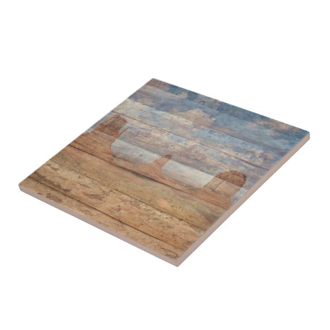 Desert Landscape Sandstone Buttes And Heavenly Sky Tile (Side)