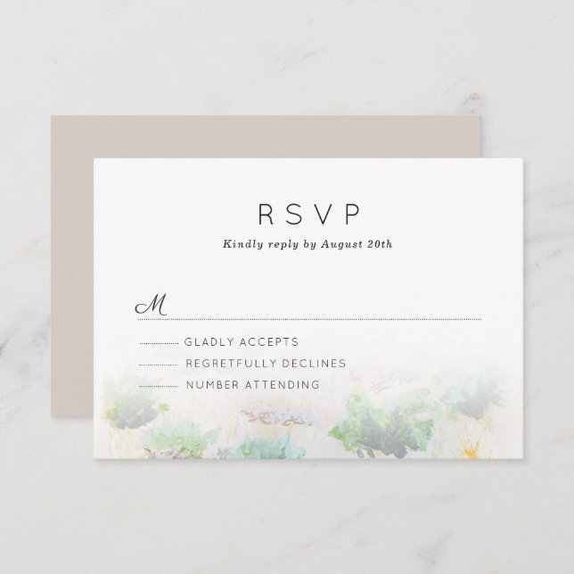 Desert Landscape Wedding RSVP (Front/Back)