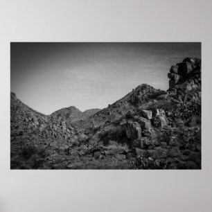 desert landscape with graffiti poster
