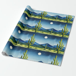 Desert landscape wrapping paper