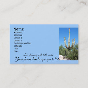 Desert Landscaping Company Business Card