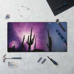 DESERT LIGHTS STARS NEBULA DESK MAT