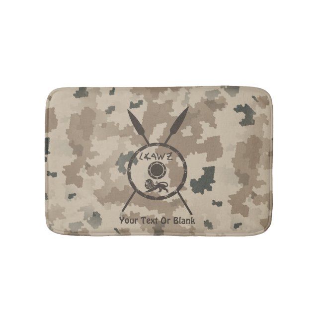 Desert Maccabee Shield And Spears Bath Mat (Front)