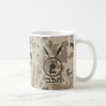 Desert Maccabee Shield And Spears Coffee Mug<br><div class="desc">A military brown "subdued" style depiction of a Maccabee's shield and two spears on a desert camo background. The shield is adorned by a lion and text reading "Yisrael" (Israel) in the Paleo-Hebrew alphabet. Hebrew text reading "Maccabee" also appears. Add your own additional text on the reverse side. The Maccabees...</div>