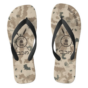 Desert Maccabee Shield And Spears Jandals