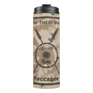 Desert Maccabee Shield And Spears Thermal Tumbler