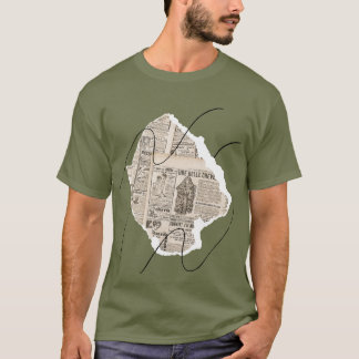 Desert Map and Landscape Aesthetic Art T-Shirt
