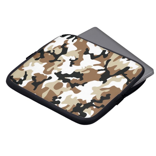 Desert Military Camo Laptop Sleeve (Front Top)