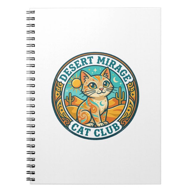 Desert Mirage Cat Cat Mum Gift Idea - Desert Mirag Notebook (Front)