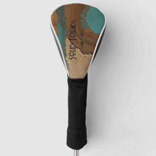 Desert Mirage Earthy Dunes Oasis Magic Text  Golf Head Cover