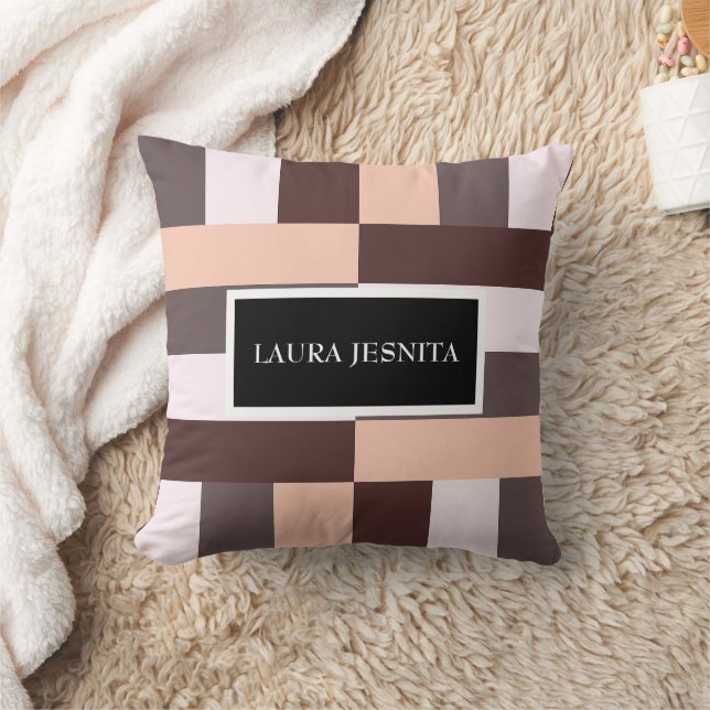 Desert Mocha Geometric Cushion (Blanket)