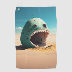 Desert monster house golf towel