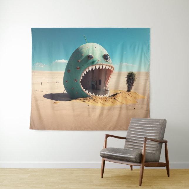 Desert monster house tapestry (In Situ (Horizontal))