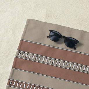 Desert Mosaic Stripes Beach Towel