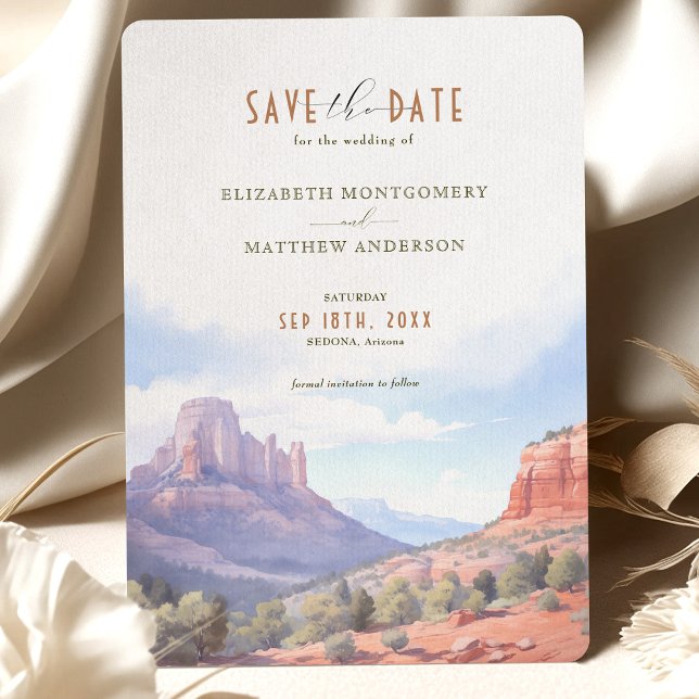 Desert Mountain Save the Date Card Sedona, Arizona (Creator Uploaded)